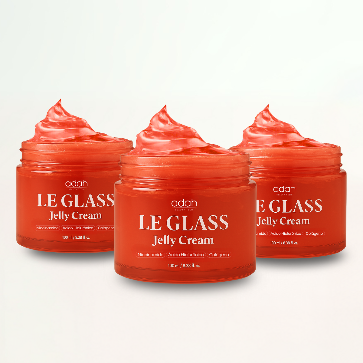 LE GLASS JELLY CREAM • Firmeza, luminosidade e hidratação intensa com niacinamida, colágeno e ácido hialurônico