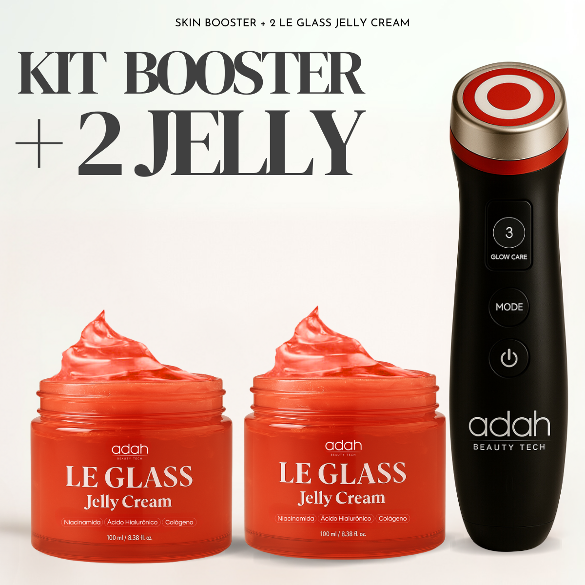 LE GLASS JELLY CREAM • Firmeza, luminosidade e hidratação intensa com niacinamida, colágeno e ácido hialurônico