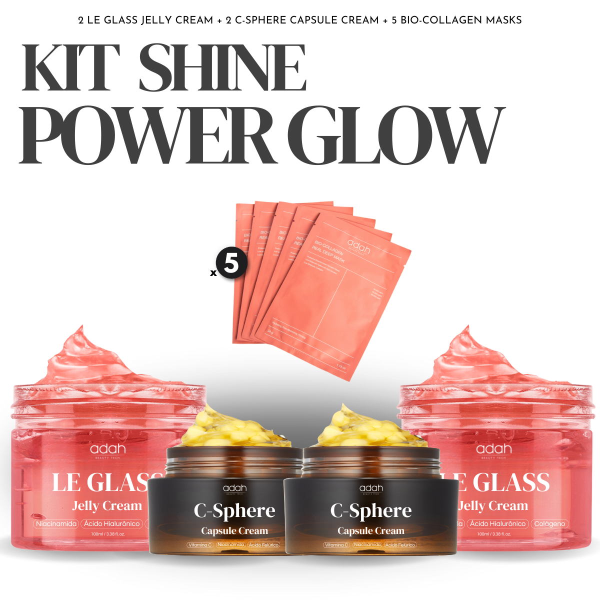 Kit Shine Power Glow • Anti-Manchas + Efeito Glass Skin