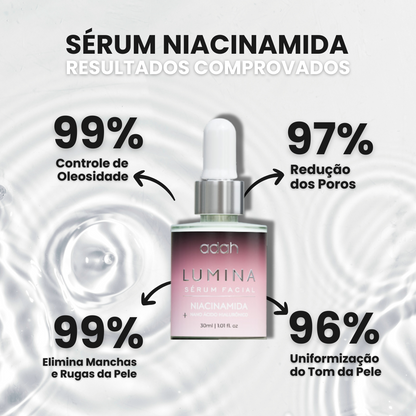 LUMINA • SÉRUM FACIAL • NIACINAMIDA + ÁCIDO HIALURÔNICO • 30ML